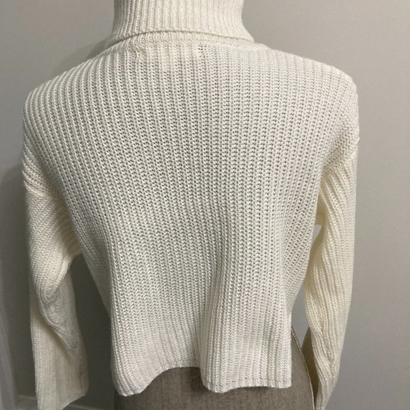 Missguided Crop/Cowl White Sweater Small - Picture 4 of 6